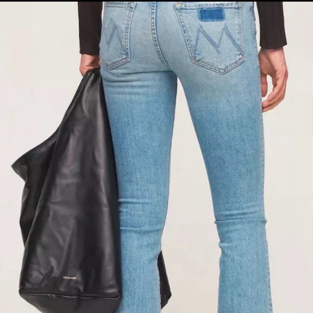 MOTHER Denim Hustler Ankle Raw Undone Hem Jeans On My Feet Size 27 - Picture 2 of 9